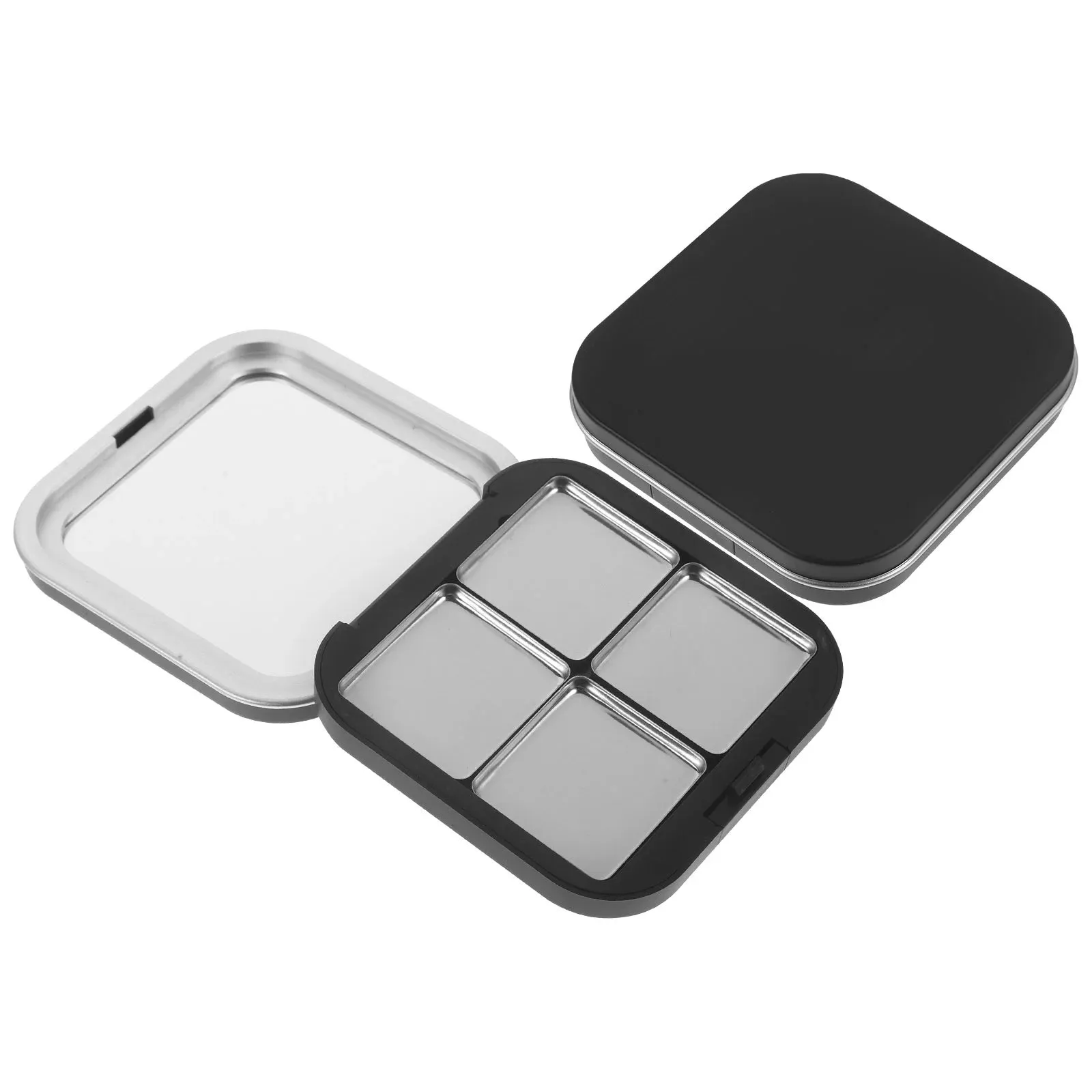 2 Pcs Pocket Eye Shadow Box Travel Makeup Blush