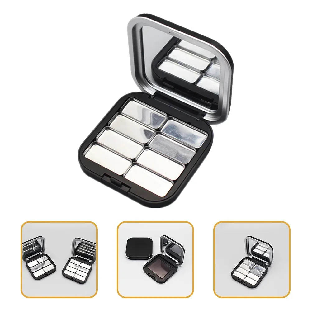 2 Pcs Pocket Eye Shadow Box Travel Makeup Blush