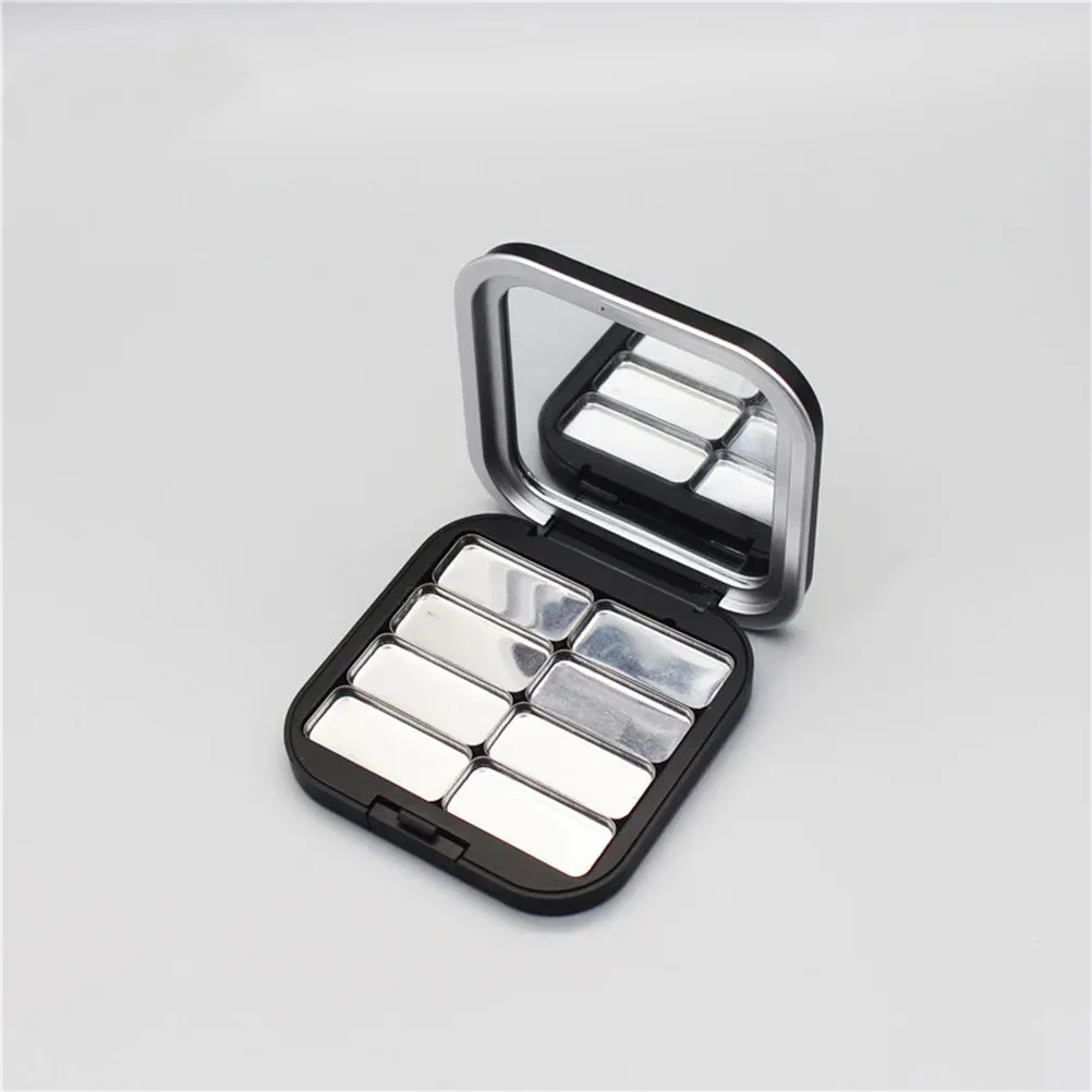 2 Pcs Pocket Eye Shadow Box Travel Makeup Blush