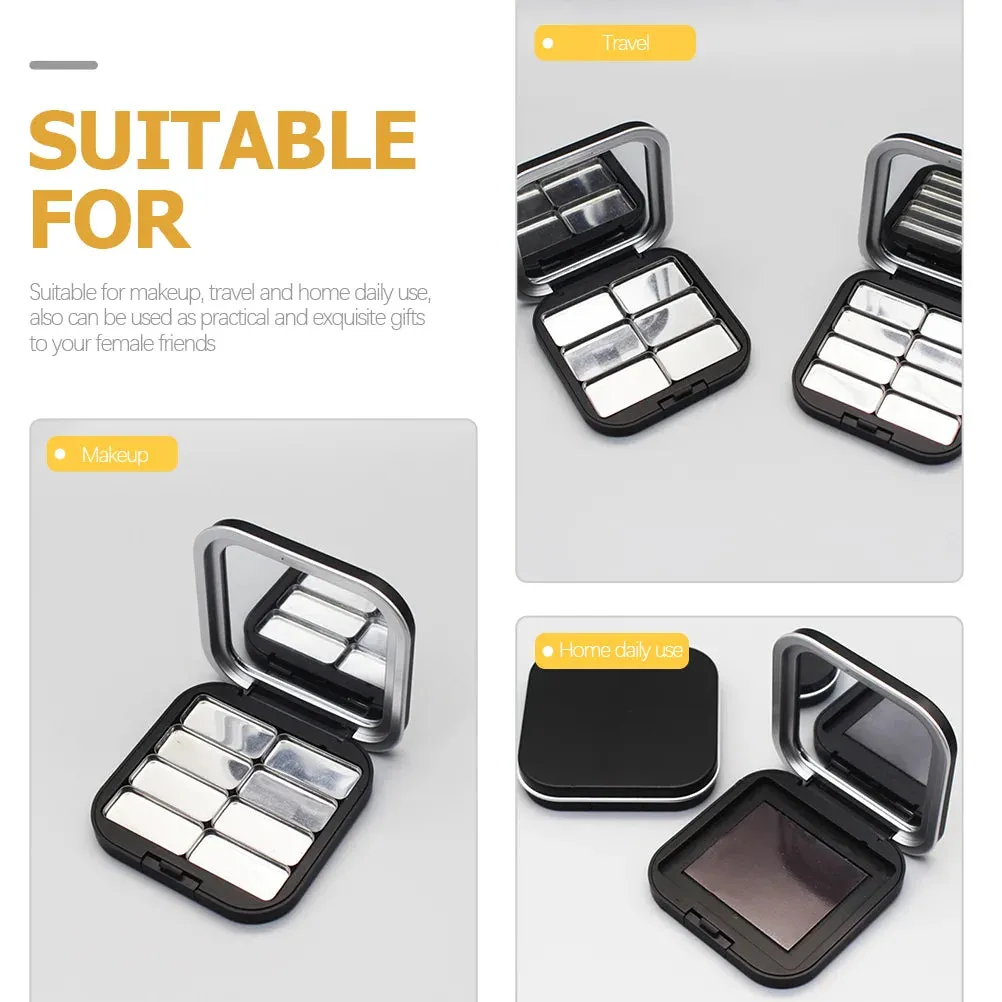 2 Pcs Pocket Eye Shadow Box Travel Makeup Blush