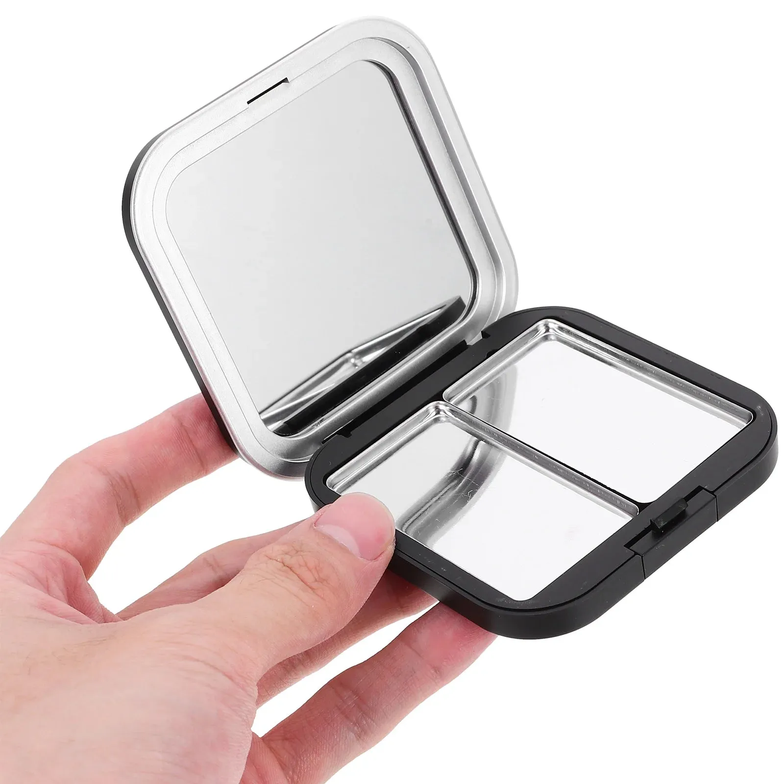2 Pcs Pocket Eye Shadow Box Travel Makeup Blush