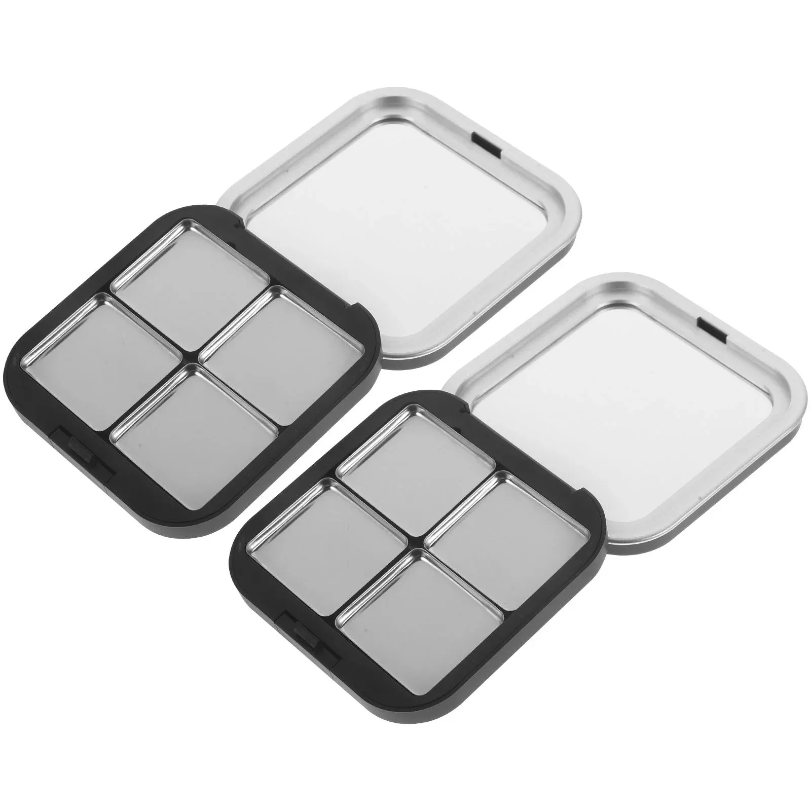 2 Pcs Pocket Eye Shadow Box Travel Makeup Blush