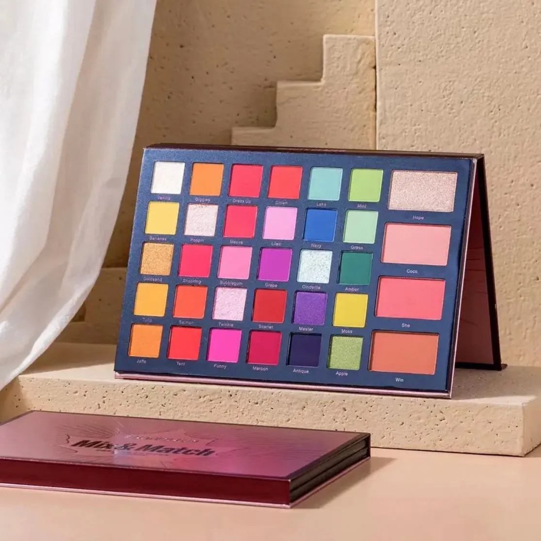 68 Colors Mix & Match Matte Glitter & Shimmer Eyeshadow Palette