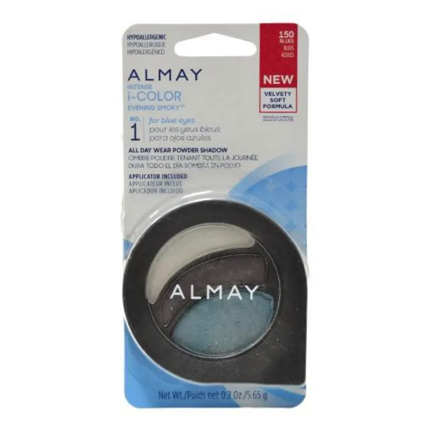 ALMAY Intense I-Color Powder Shadow, Evening Smoky, 150 Blues