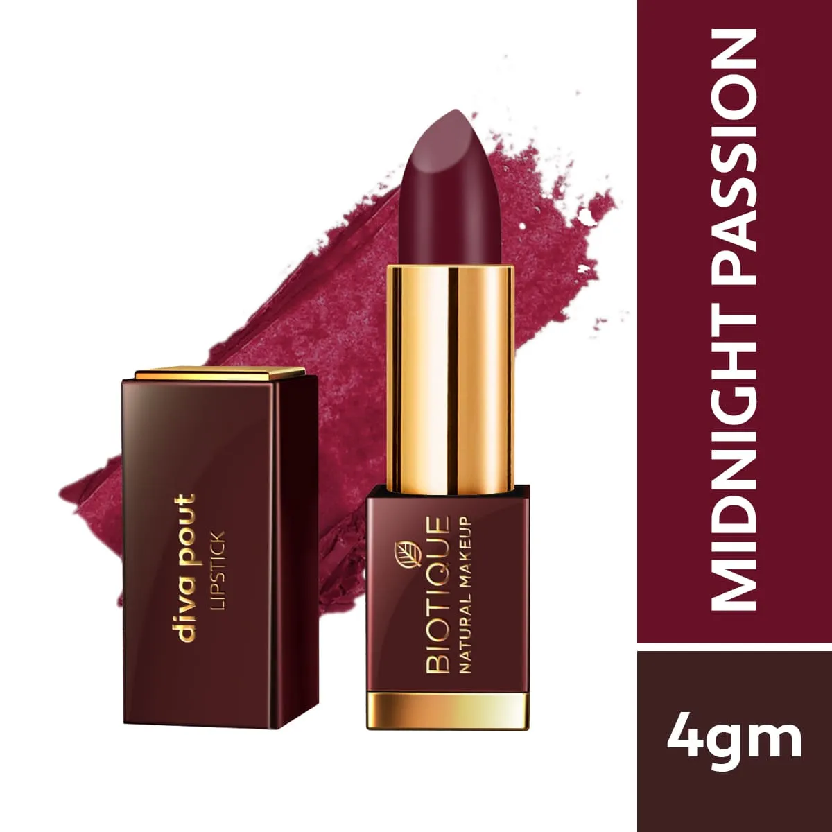 Biotique Natural Makeup Diva Pout Lipstick, Color Me Pink, 4g