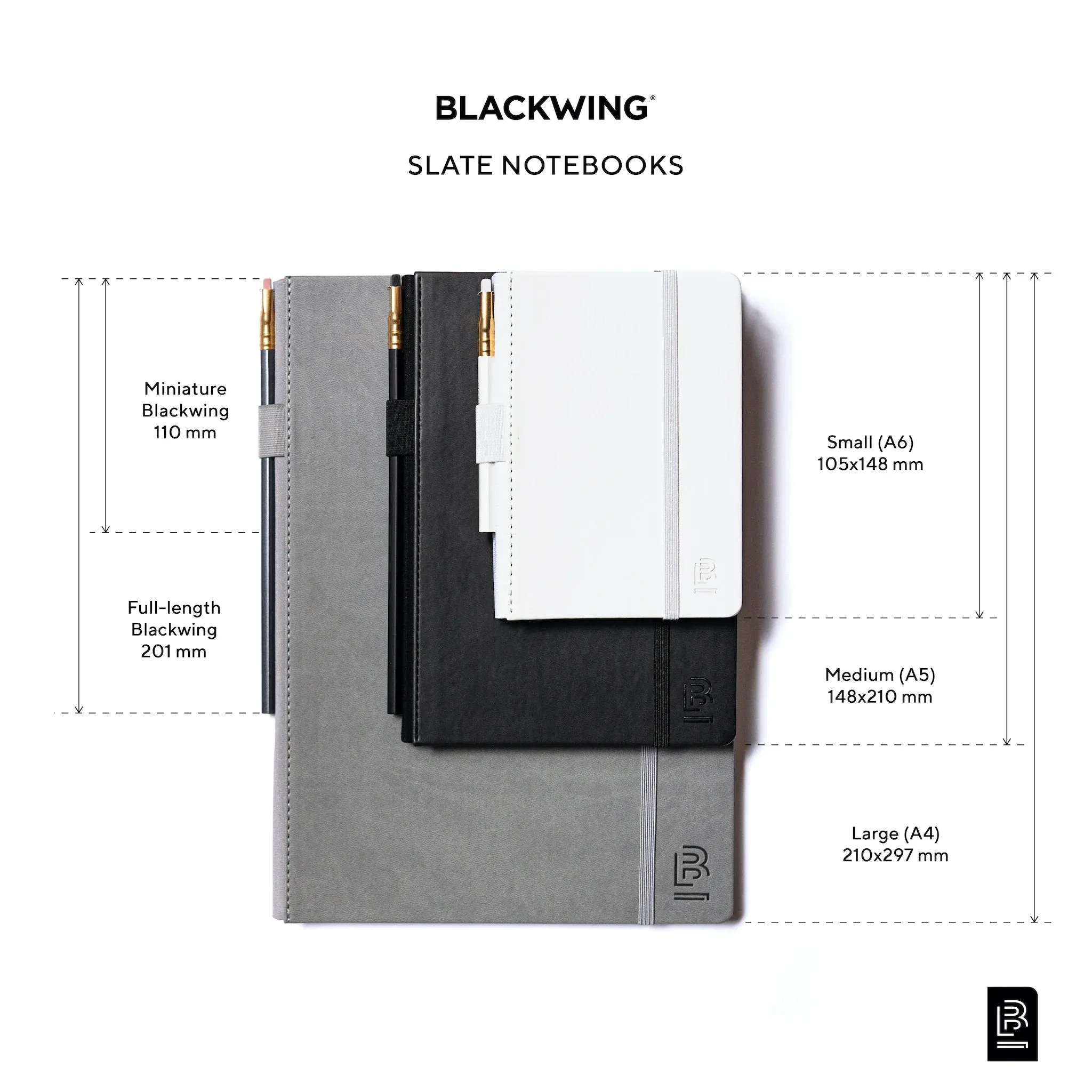 Blackwing Volume A6 Small Slate Black Notebook - Ruled