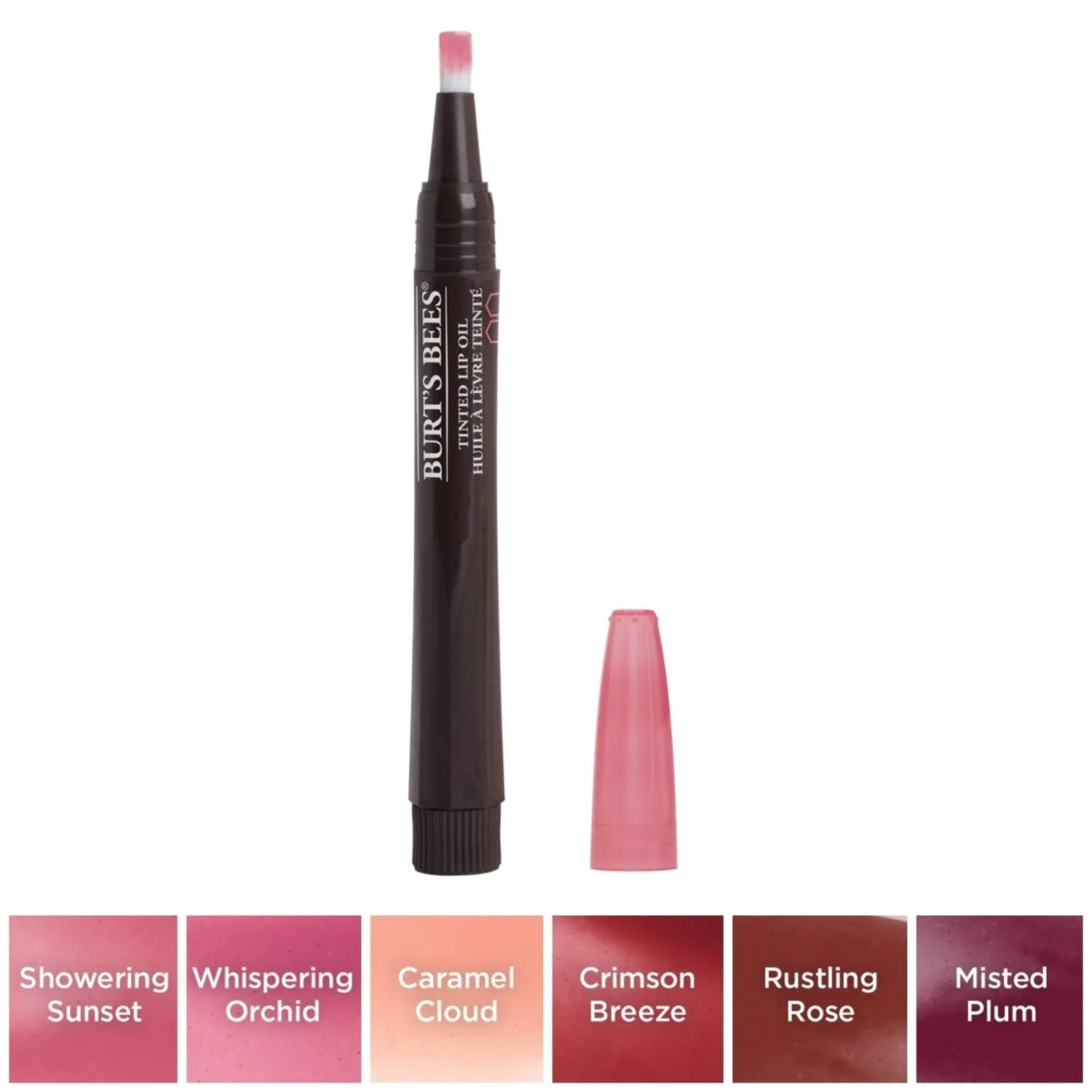 Burt's Bees 100 % Natural Moisturizing Tinted Lip Oil, Whispering Orchid - 1 Pen, 0.04 Fl Oz
