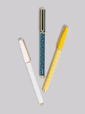 Casual Chic Catalina Felt Tip Pens, Black Ink, Set of 3