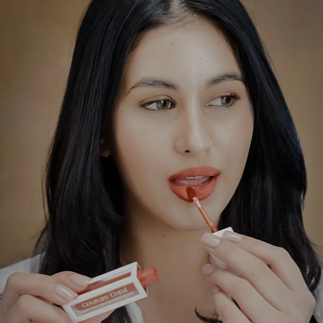 Couture Coral: Haute Matte Blurring Liquid Lipstick