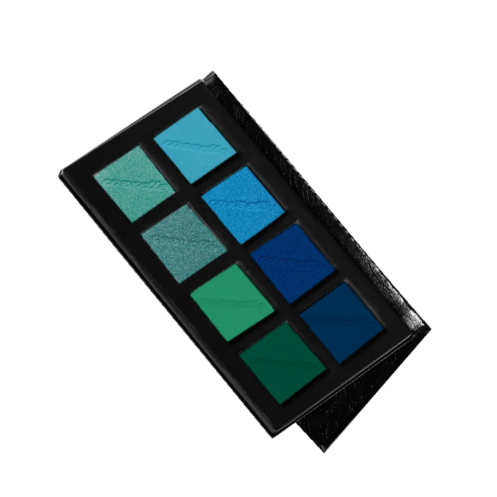 Cozzette Beauty Blue/Green Eyeshadow Palette Color Story