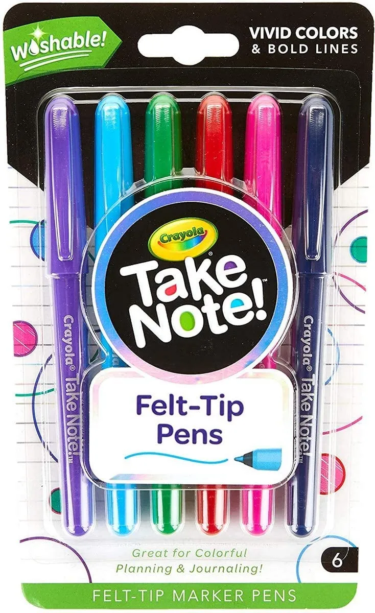 CRAYOLA Take Note! Washable Felt Tip Pens
