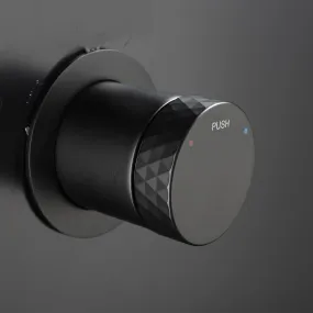 DAX Round Shower Valve with 1 Functions Matte Black Finish (DAX-13565-BL)