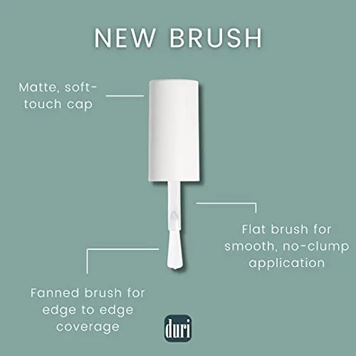 duri Nail Polish, 754 Social Bubble, Red Glitter Shimmer, Full Coverage, 0.45 Fl Oz