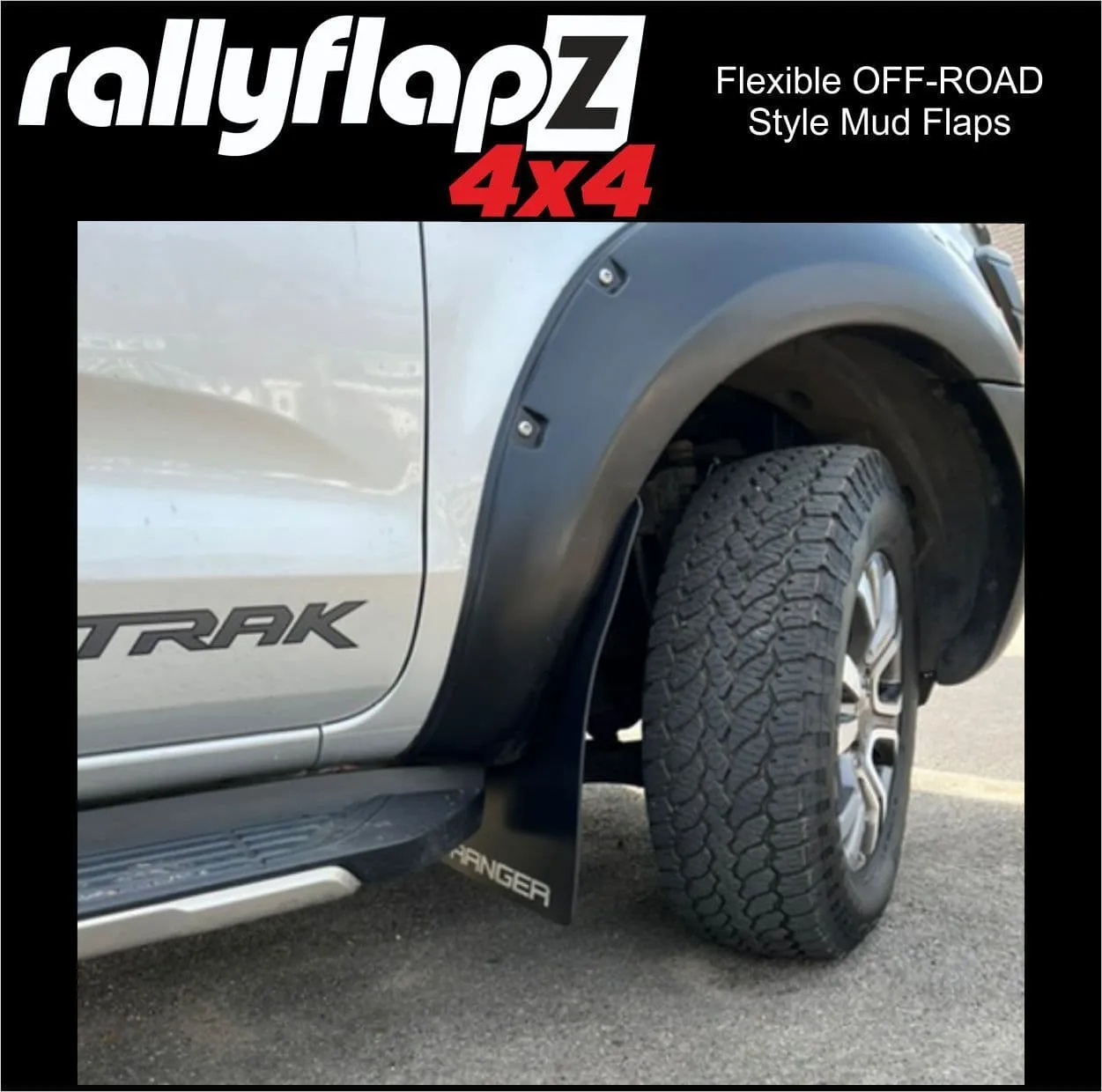 Extended Arch Mud Flaps to fit FORD RANGER T7 T8 2015-2021