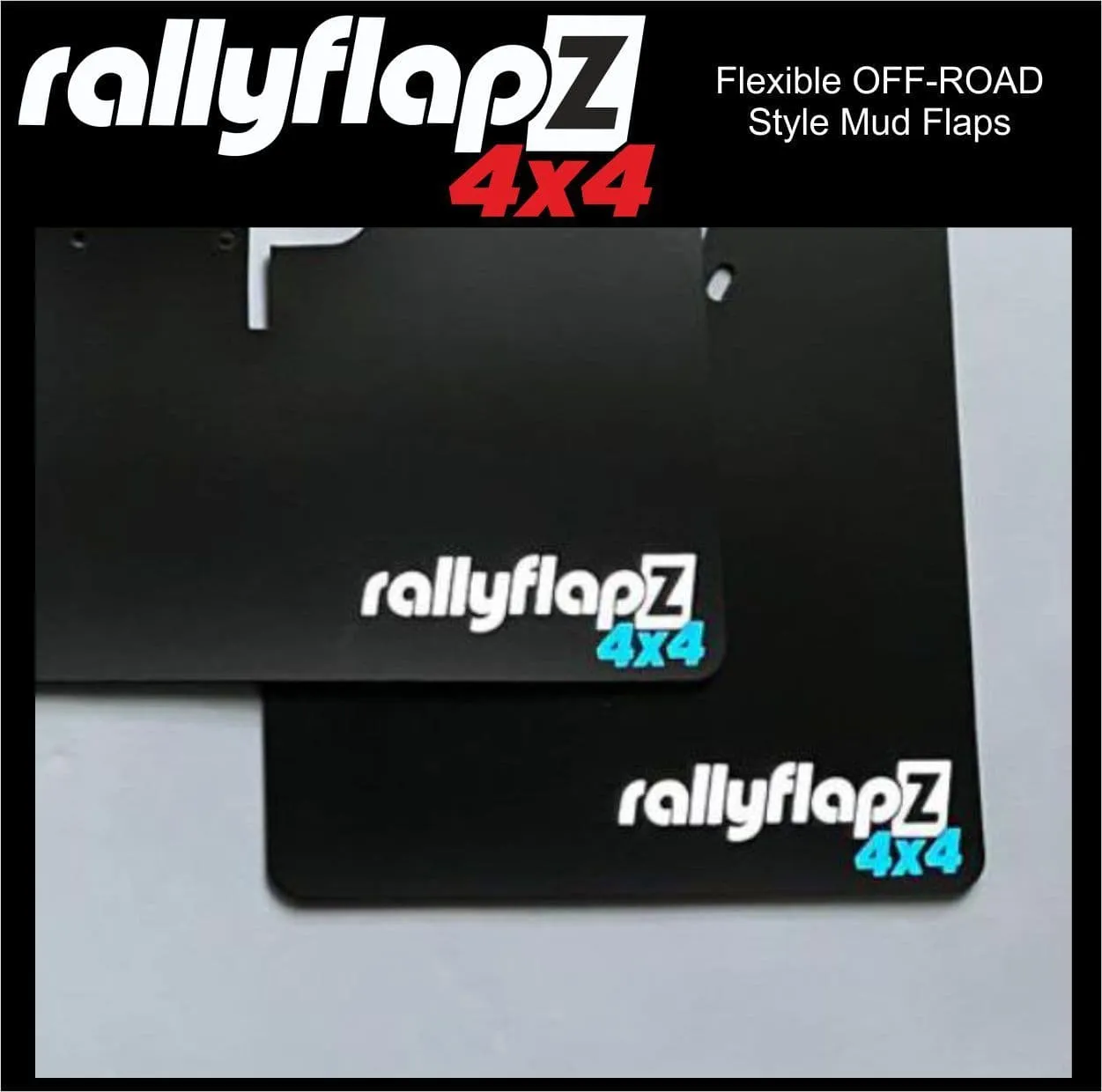 Extra WIDE Mud Flaps to fit FORD RANGER RAPTOR 1st Gen (2019-2022) & 2nd Gen (2023 ) BLACK