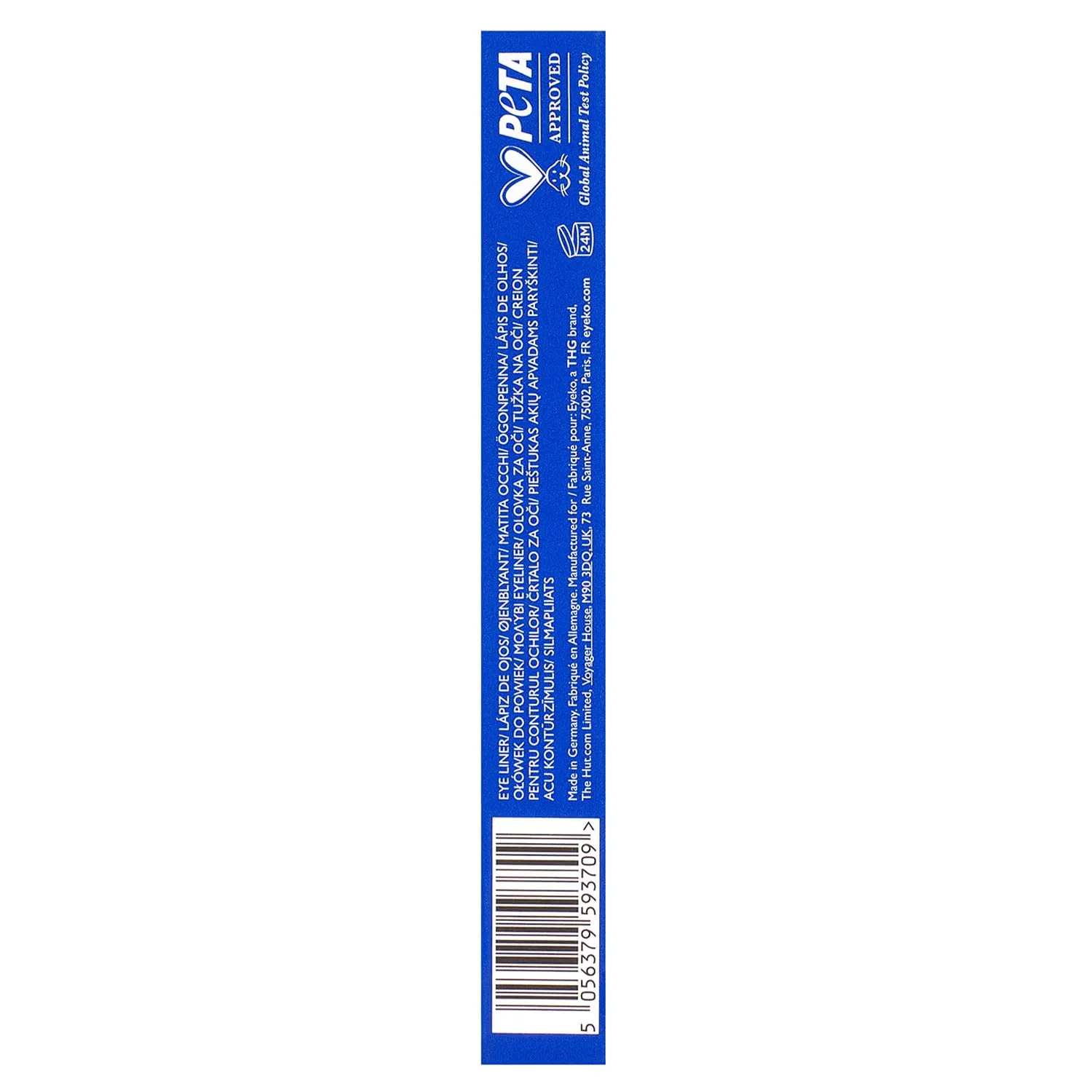 Eyeko Limitless Long-Wear Pencil Eyeliner - Destiny Deep Royal Blue - Waterproof Creamy Vegan Formula 0.5g