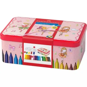 Faber-Castell Ballerina Pen Set  - Connector Felt Tip with Clips, 43 pieces | 155534
