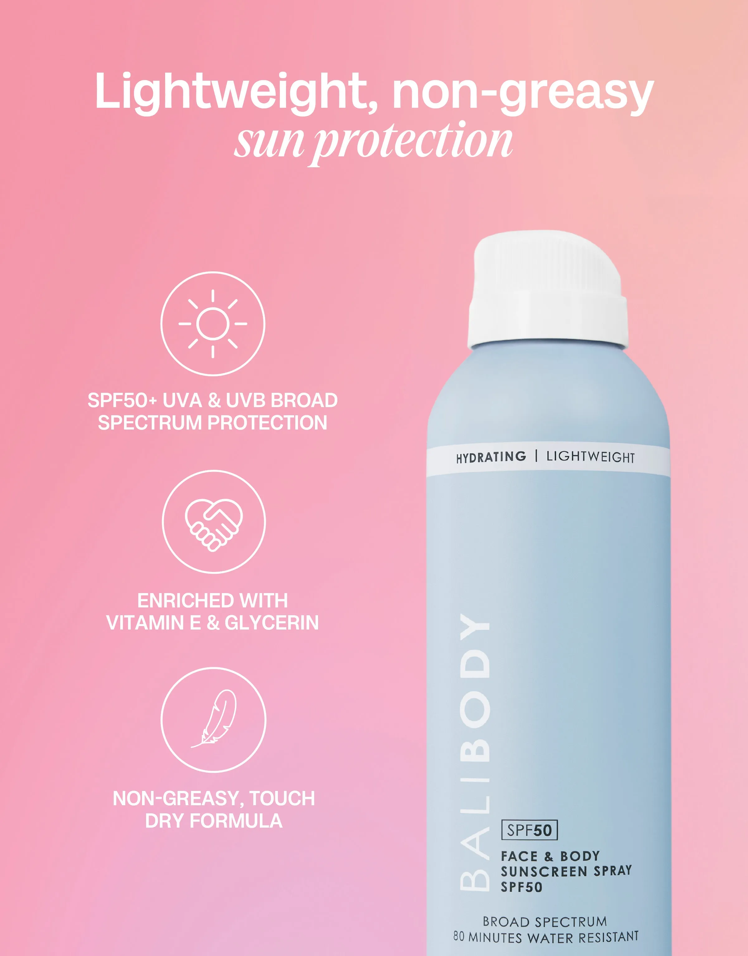 Face & Body Sunscreen Spray SPF50 
