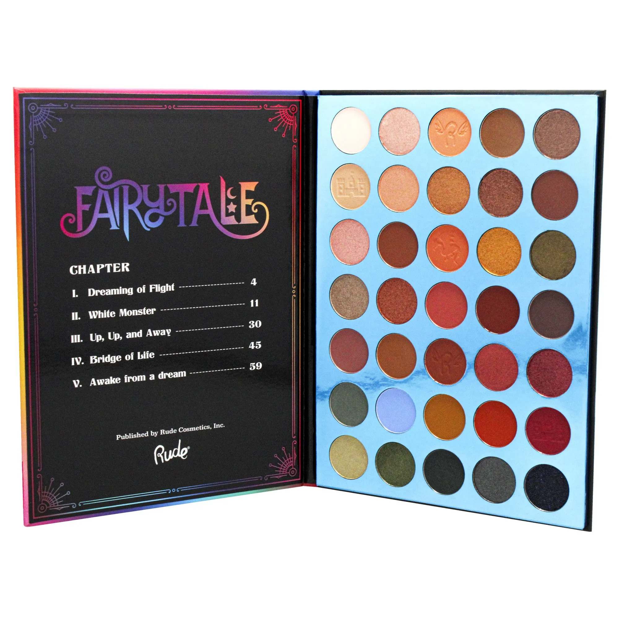 Fairy Tale 35 Eyeshadow Palette - Book 3 by Rude Cosmetics for Women - 1.34 oz Eye Shadow