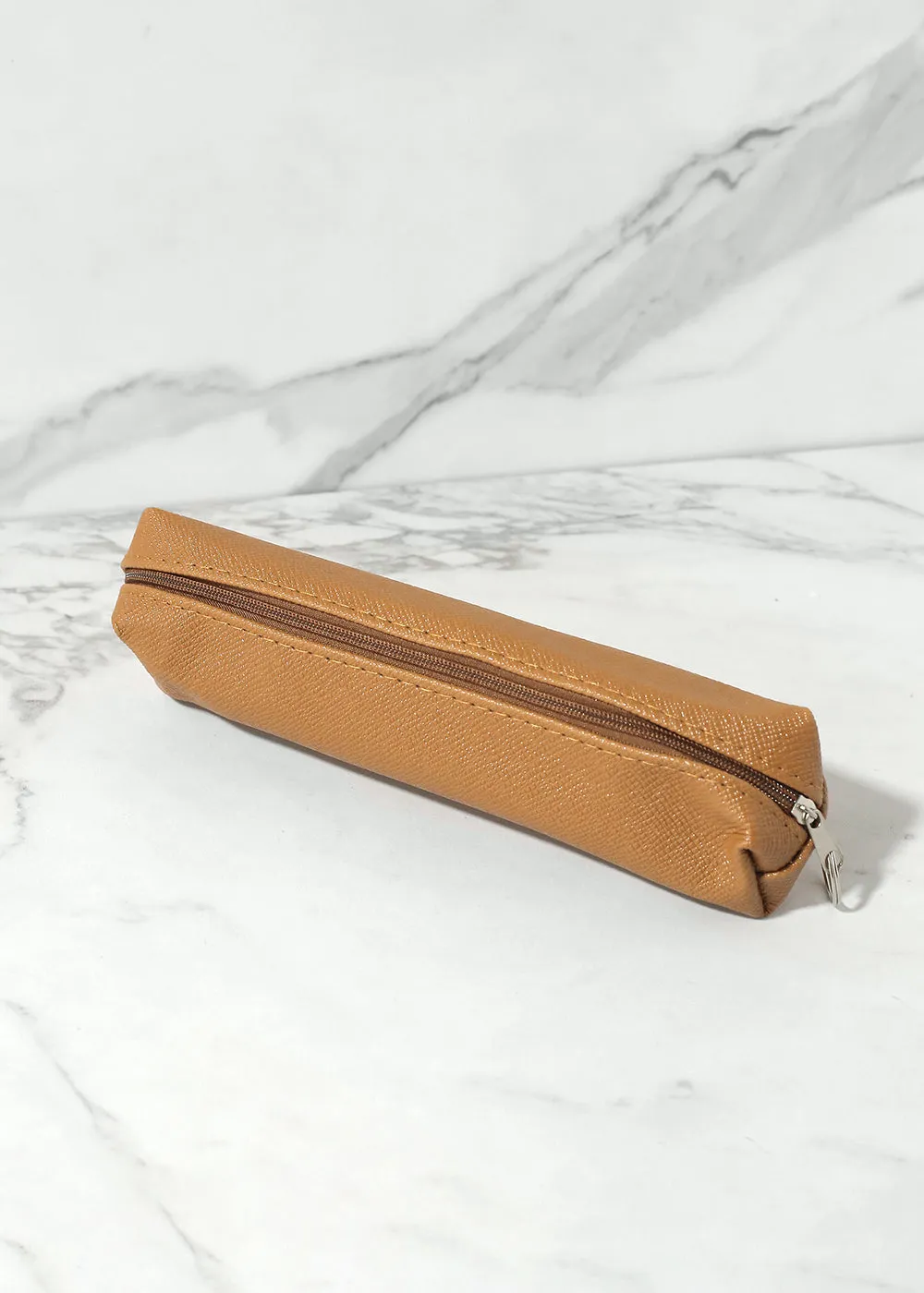 Faux Leather Pencil Pouch