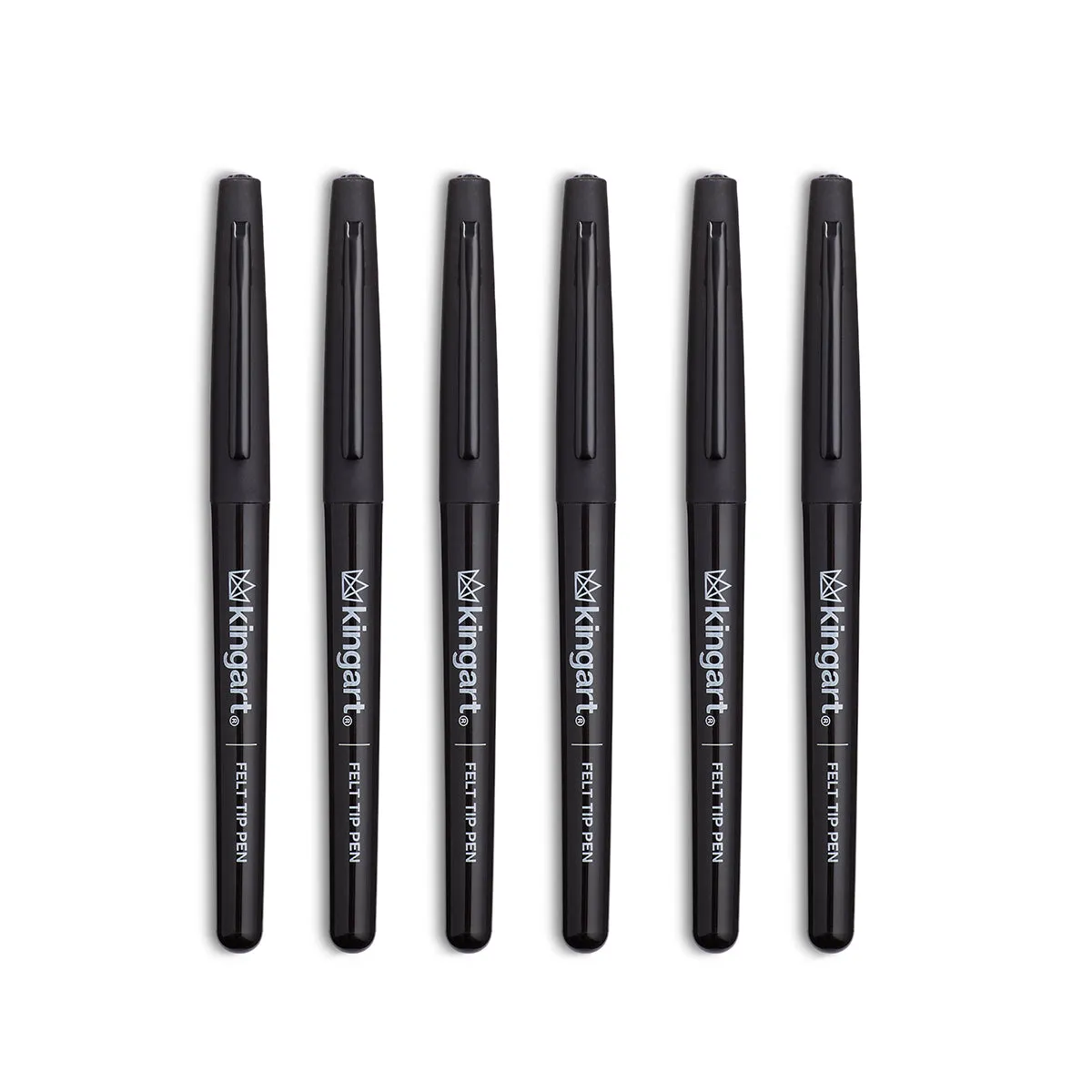 Felt Tip Black Pens 6 pc