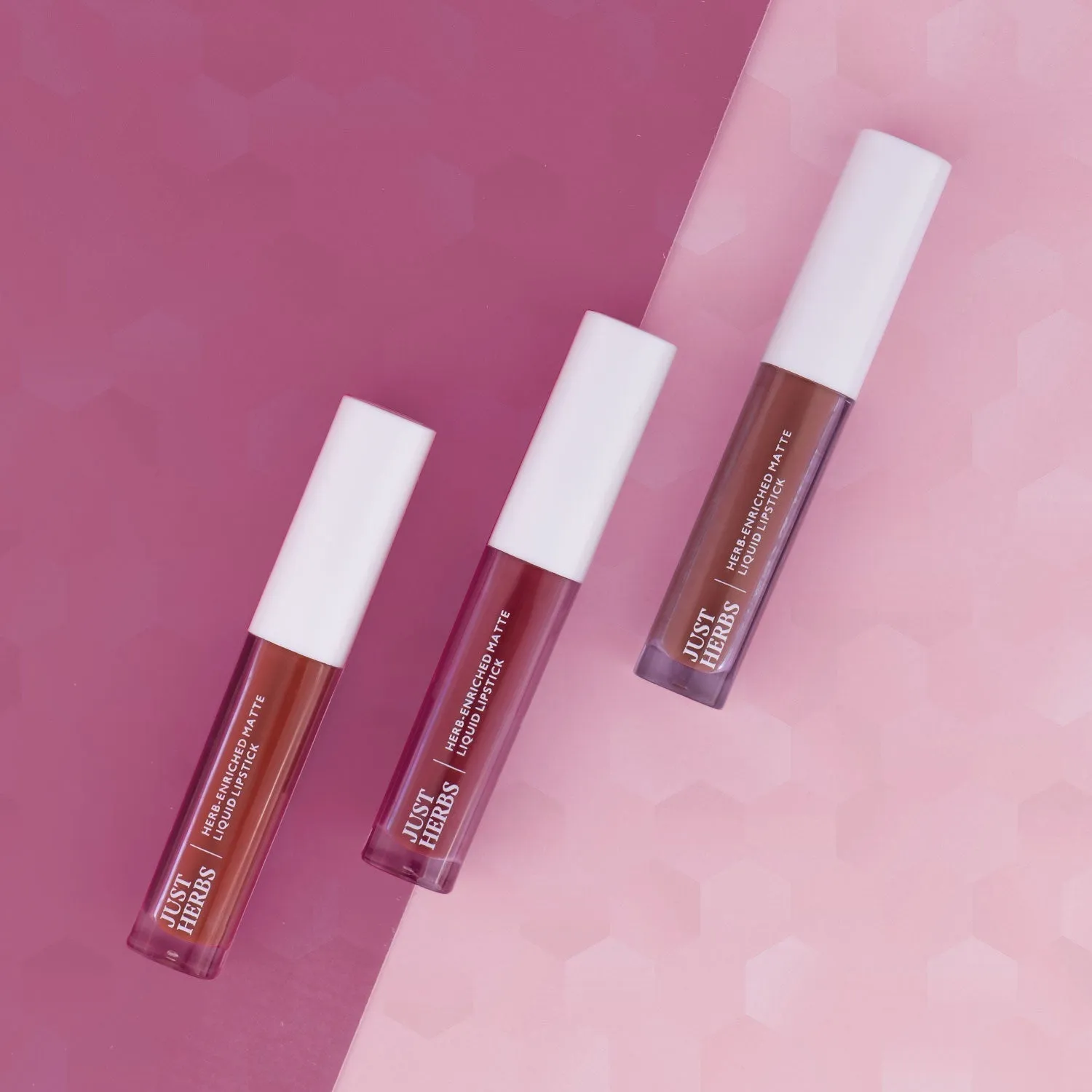 Full-Size Herb Enriched Matte Liquid Lipstick Kit - Set of 3 : 6 ml