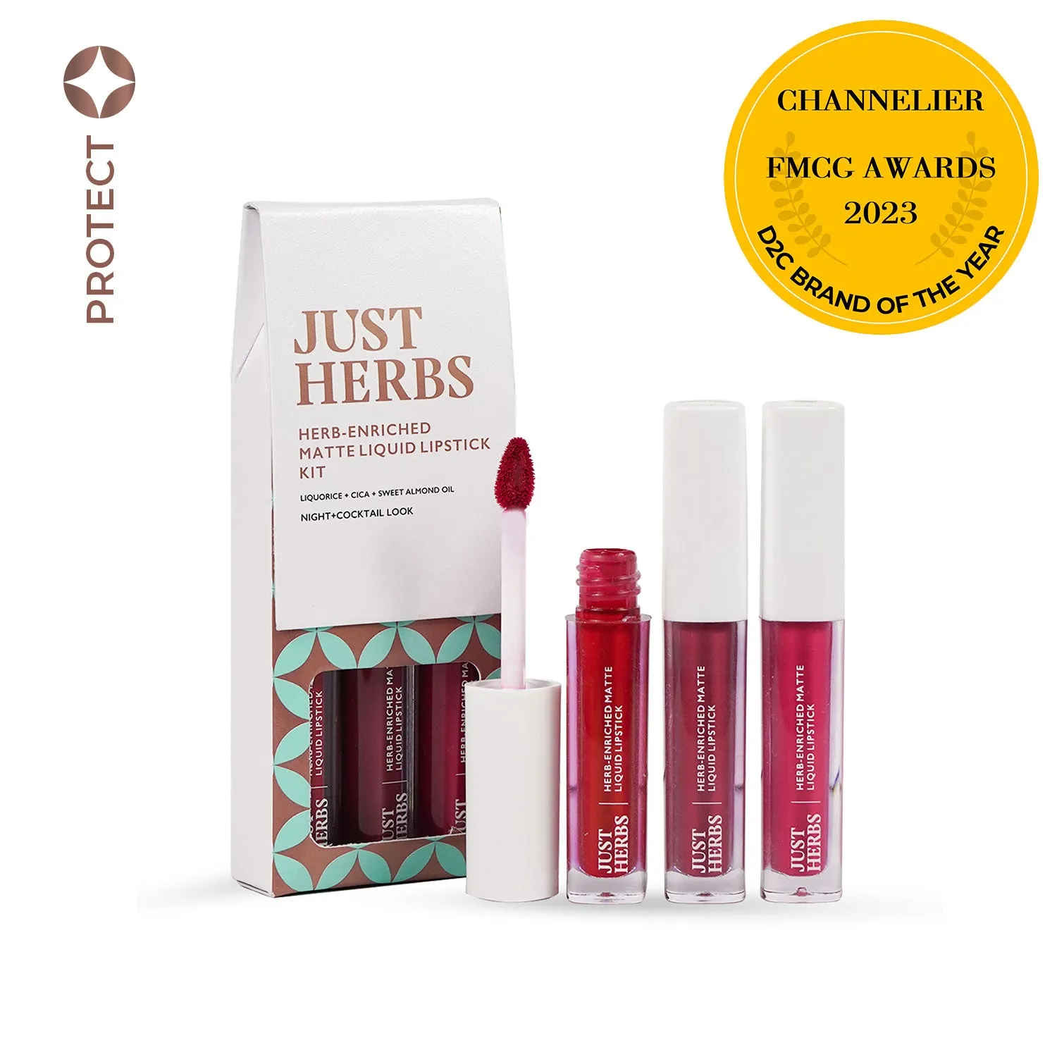 Full-Size Herb Enriched Matte Liquid Lipstick Kit - Set of 3 : 6 ml