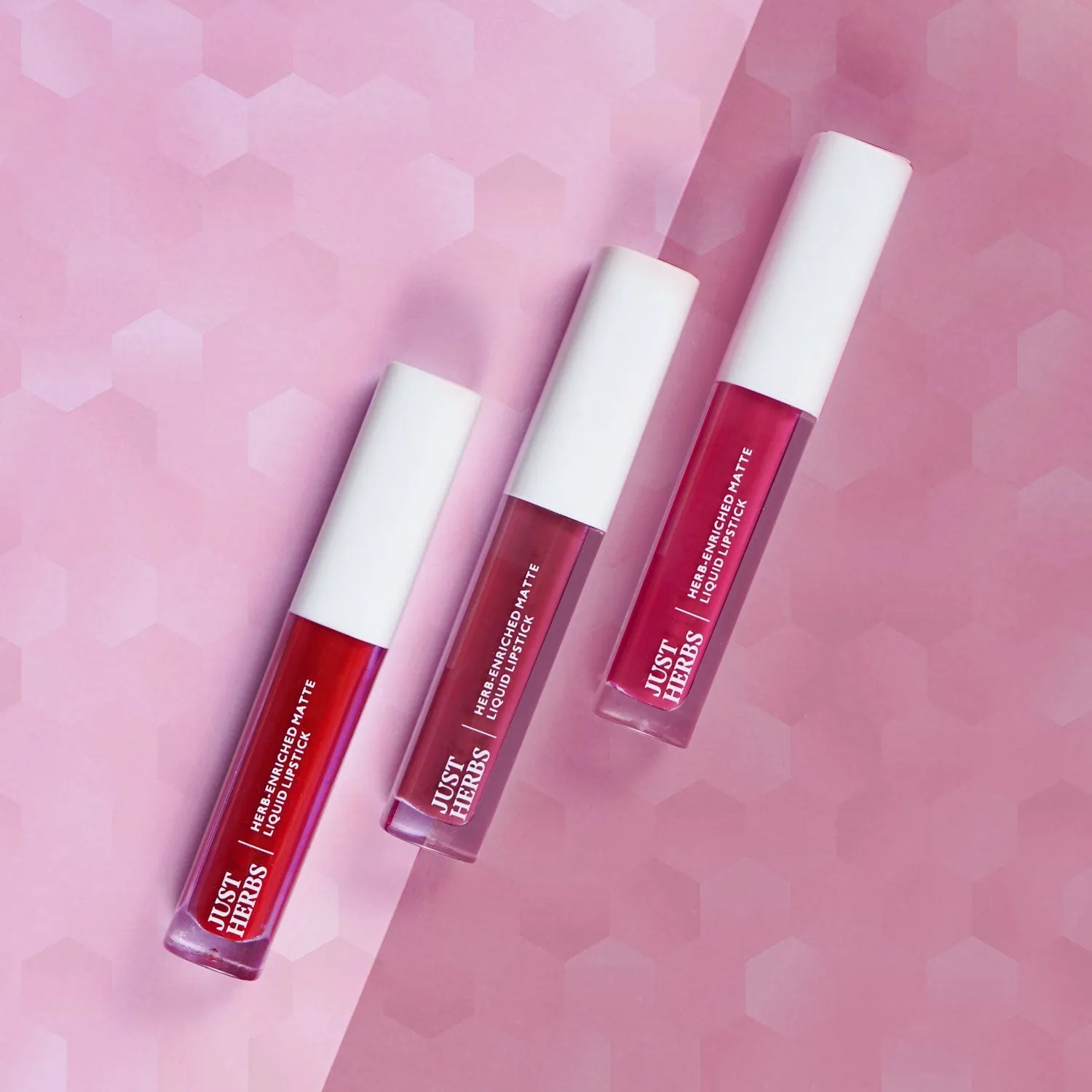 Full-Size Herb Enriched Matte Liquid Lipstick Kit - Set of 3 : 6 ml