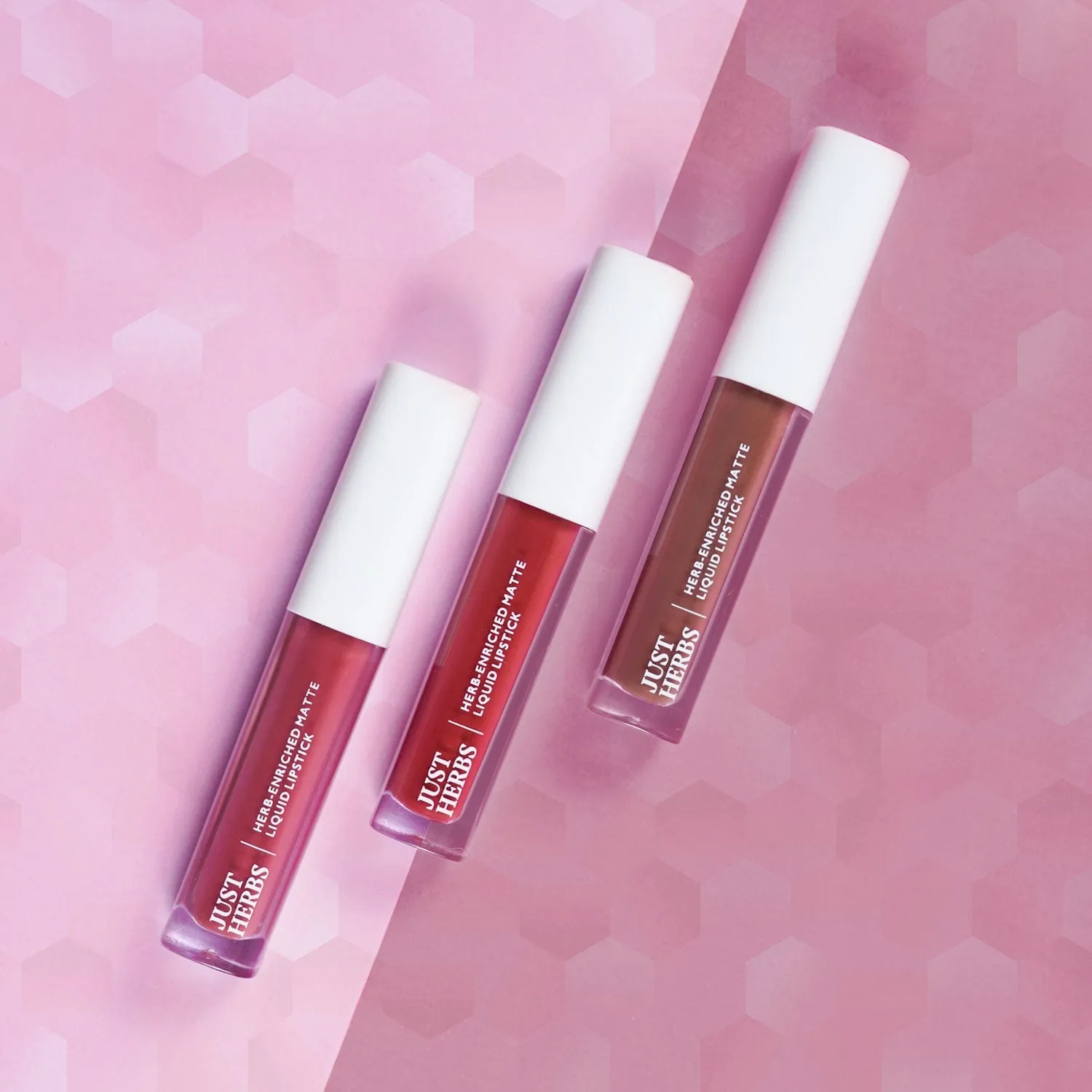 Full-Size Herb Enriched Matte Liquid Lipstick Kit - Set of 3 : 6 ml