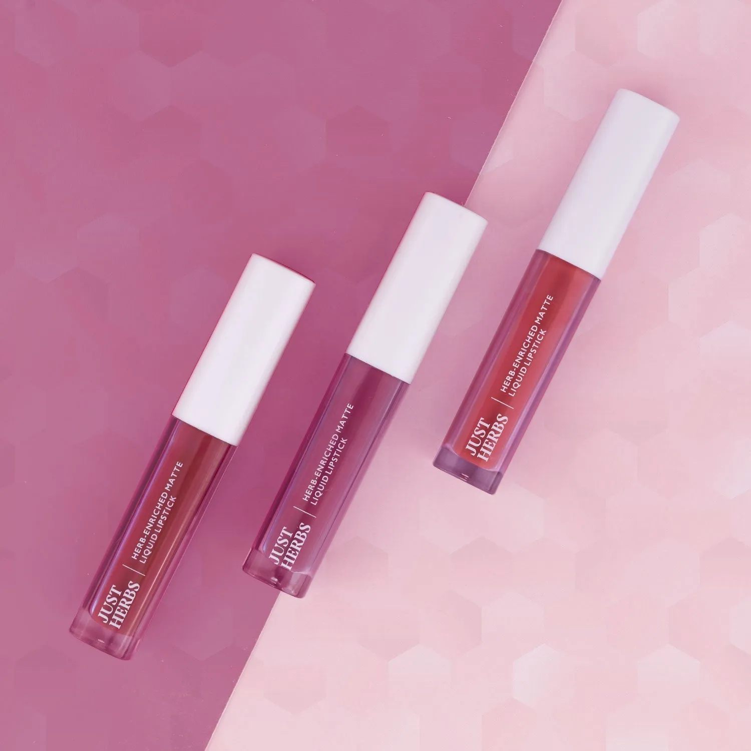 Full-Size Herb Enriched Matte Liquid Lipstick Kit - Set of 3 : 6 ml