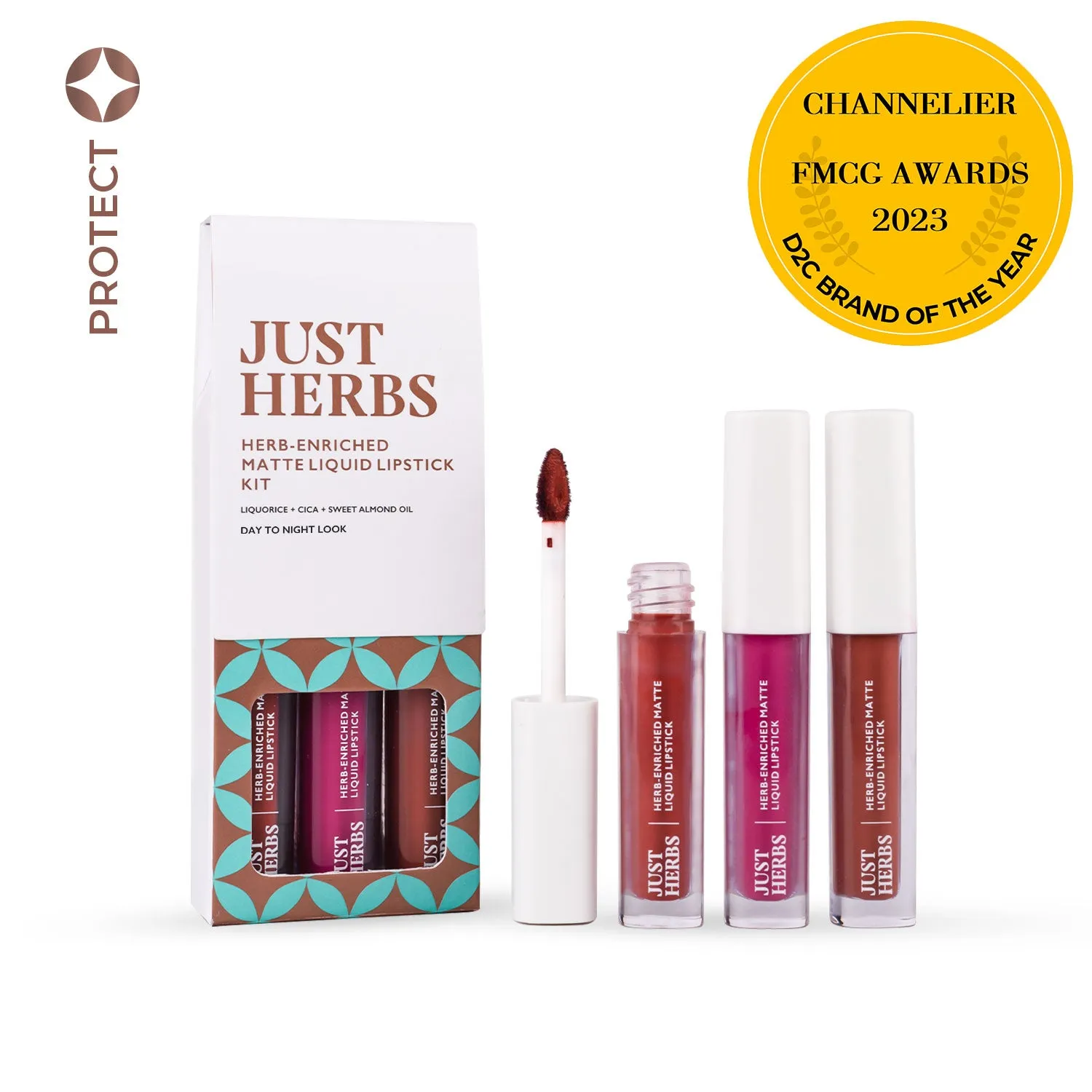 Full-Size Herb Enriched Matte Liquid Lipstick Kit - Set of 3 : 6 ml