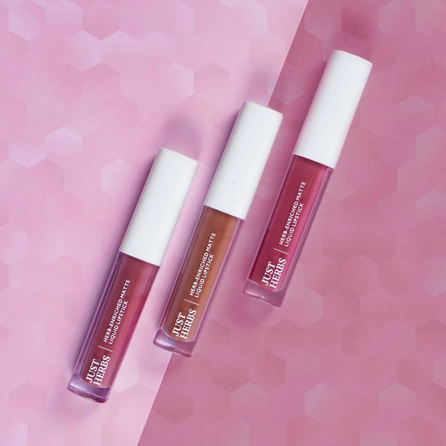 Full-Size Herb Enriched Matte Liquid Lipstick Kit - Set of 3 : 6 ml