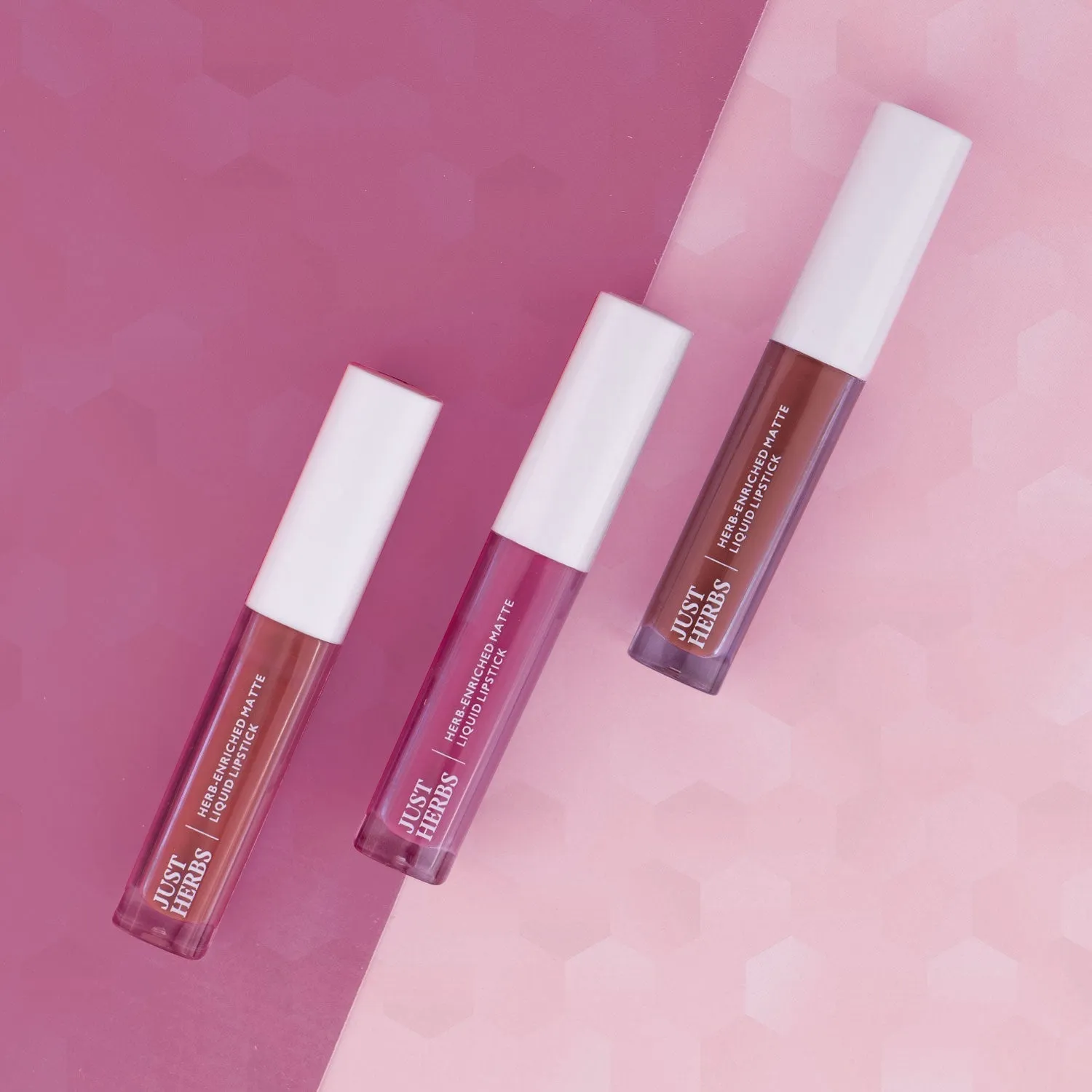 Full-Size Herb Enriched Matte Liquid Lipstick Kit - Set of 3 : 6 ml