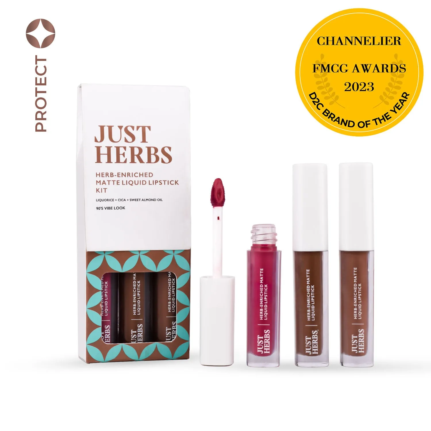 Full-Size Herb Enriched Matte Liquid Lipstick Kit - Set of 3 : 6 ml