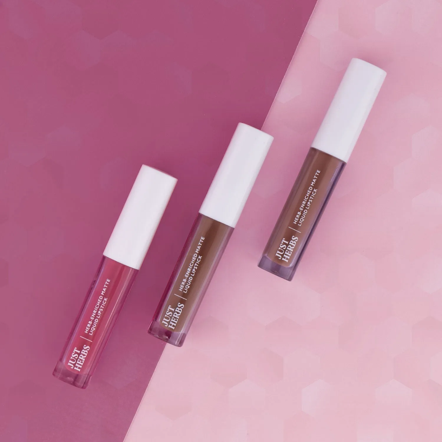 Full-Size Herb Enriched Matte Liquid Lipstick Kit - Set of 3 : 6 ml