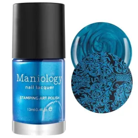 Grimm's Nightfall: Glass Slipper (B224) - Blue Metallic Stamping Polish