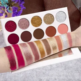 High Quality Color Matte & Glitter Mixed Eyeshadow Palette