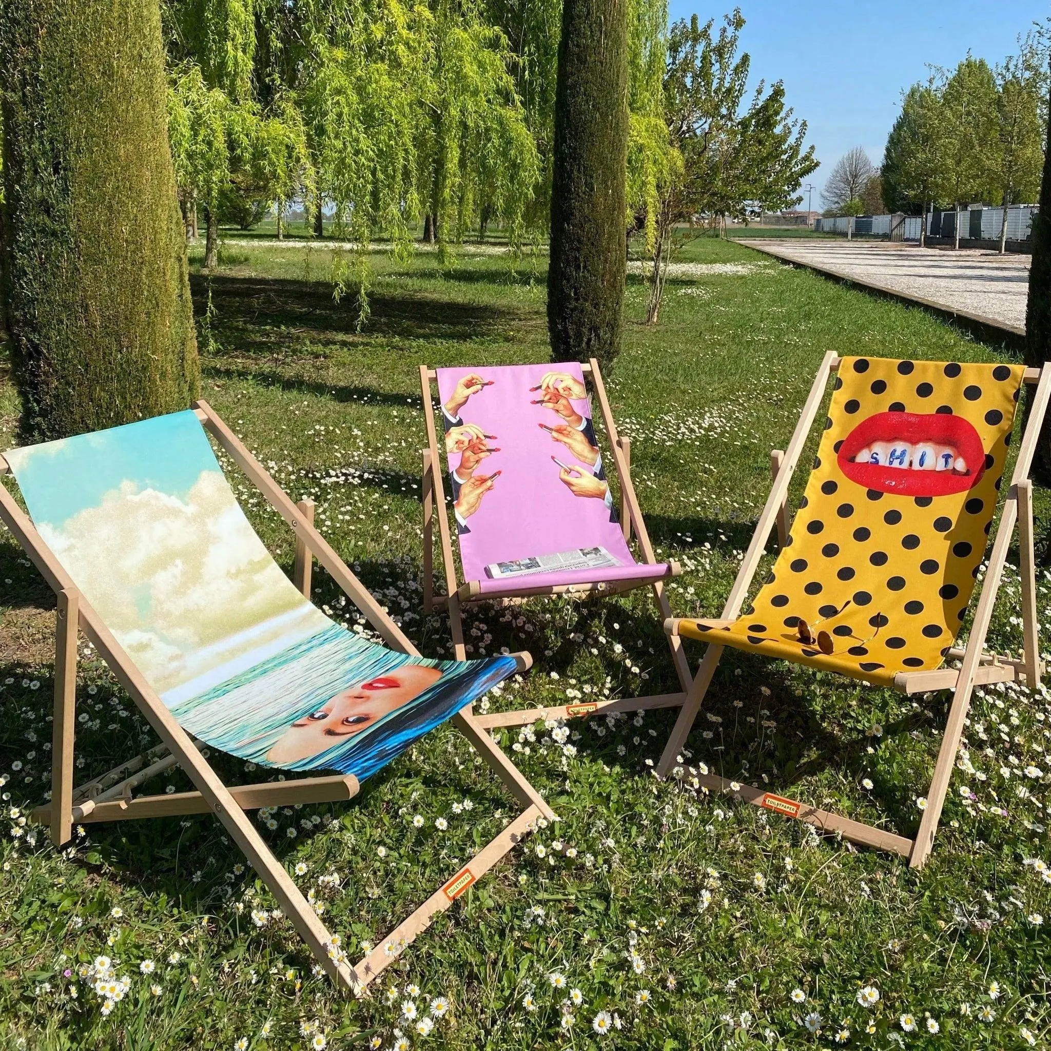 Leżak LIPSTICKS różowy