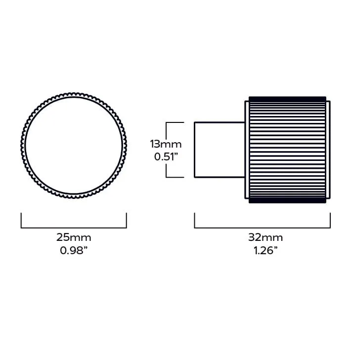 LENNON Grooved Button Hook - Stainless Steel