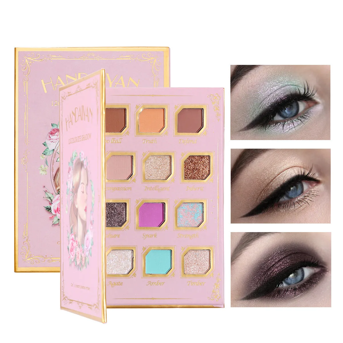 MA593 - Eyeshadow Palette Matte Glitter Pearl Makeup