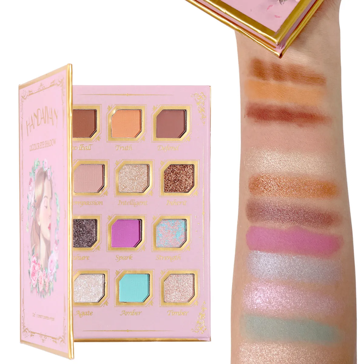 MA593 - Eyeshadow Palette Matte Glitter Pearl Makeup