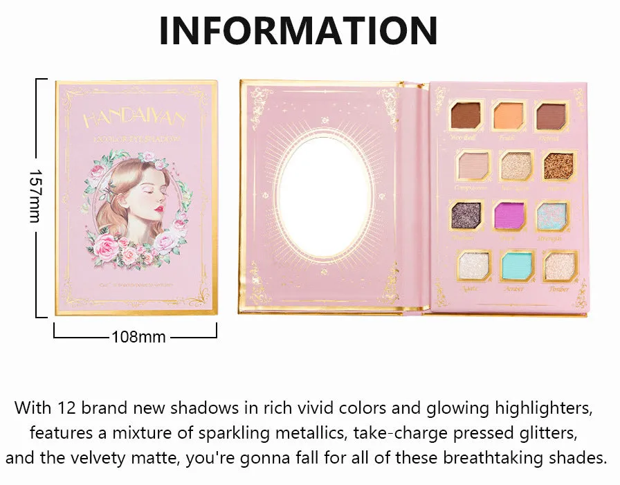 MA593 - Eyeshadow Palette Matte Glitter Pearl Makeup