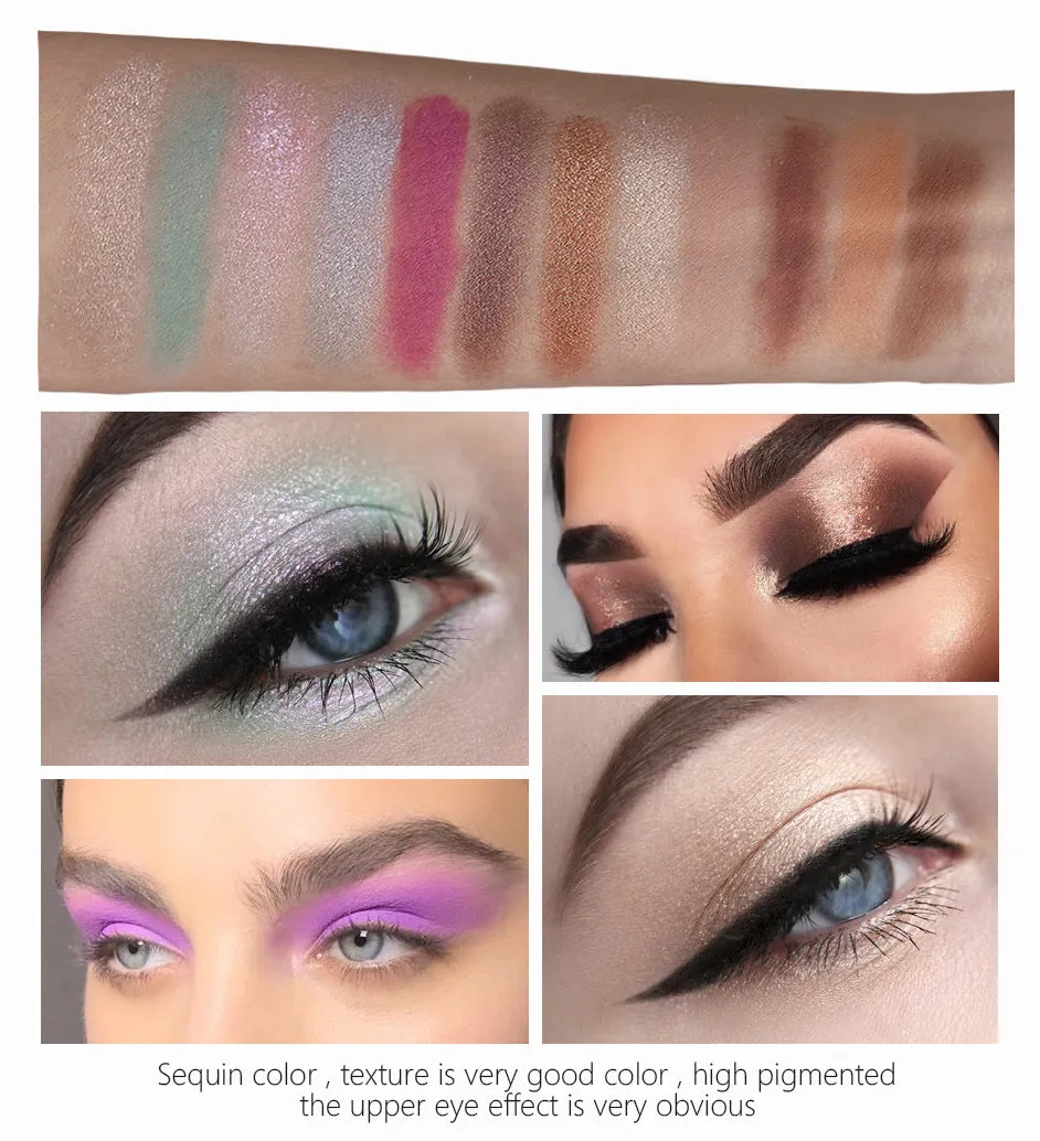 MA593 - Eyeshadow Palette Matte Glitter Pearl Makeup