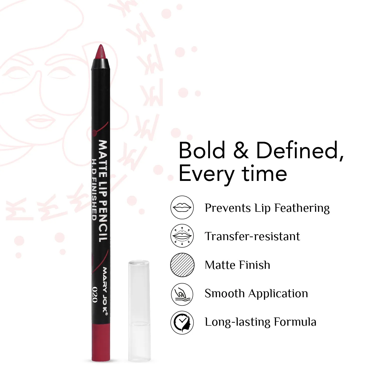 Matte Lip Pencil-H.D Finishing