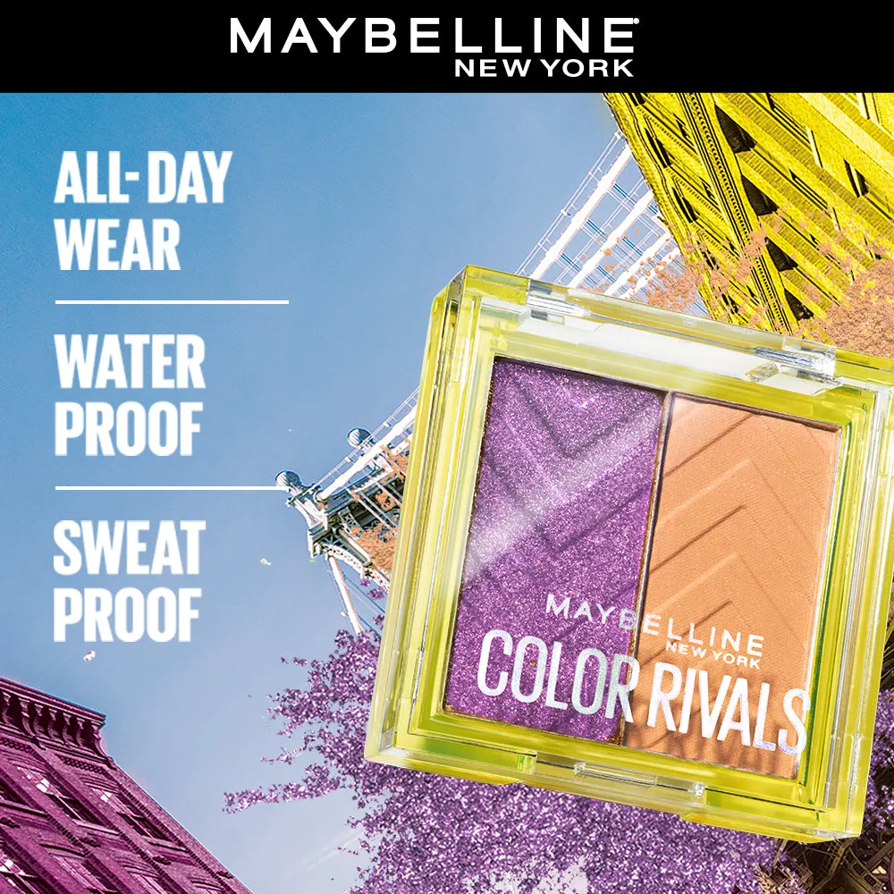 Maybelline Color Rivals Shadow Longwear Duo Eyeshadow Palette: Spontenous x Purposeful , 3g