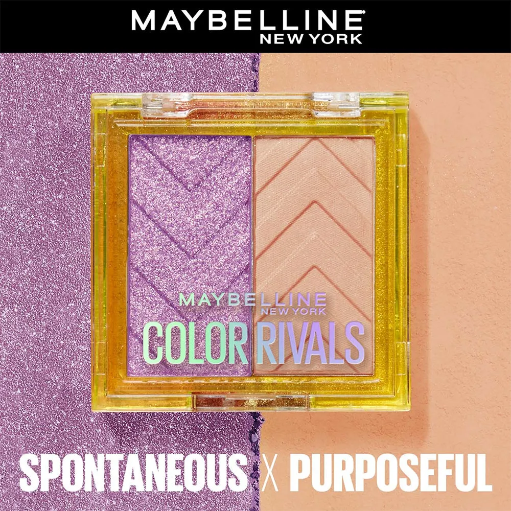 Maybelline Color Rivals Shadow Longwear Duo Eyeshadow Palette: Spontenous x Purposeful , 3g