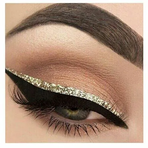 Neon Pink & Black | Glitter Eyeliner Sticker