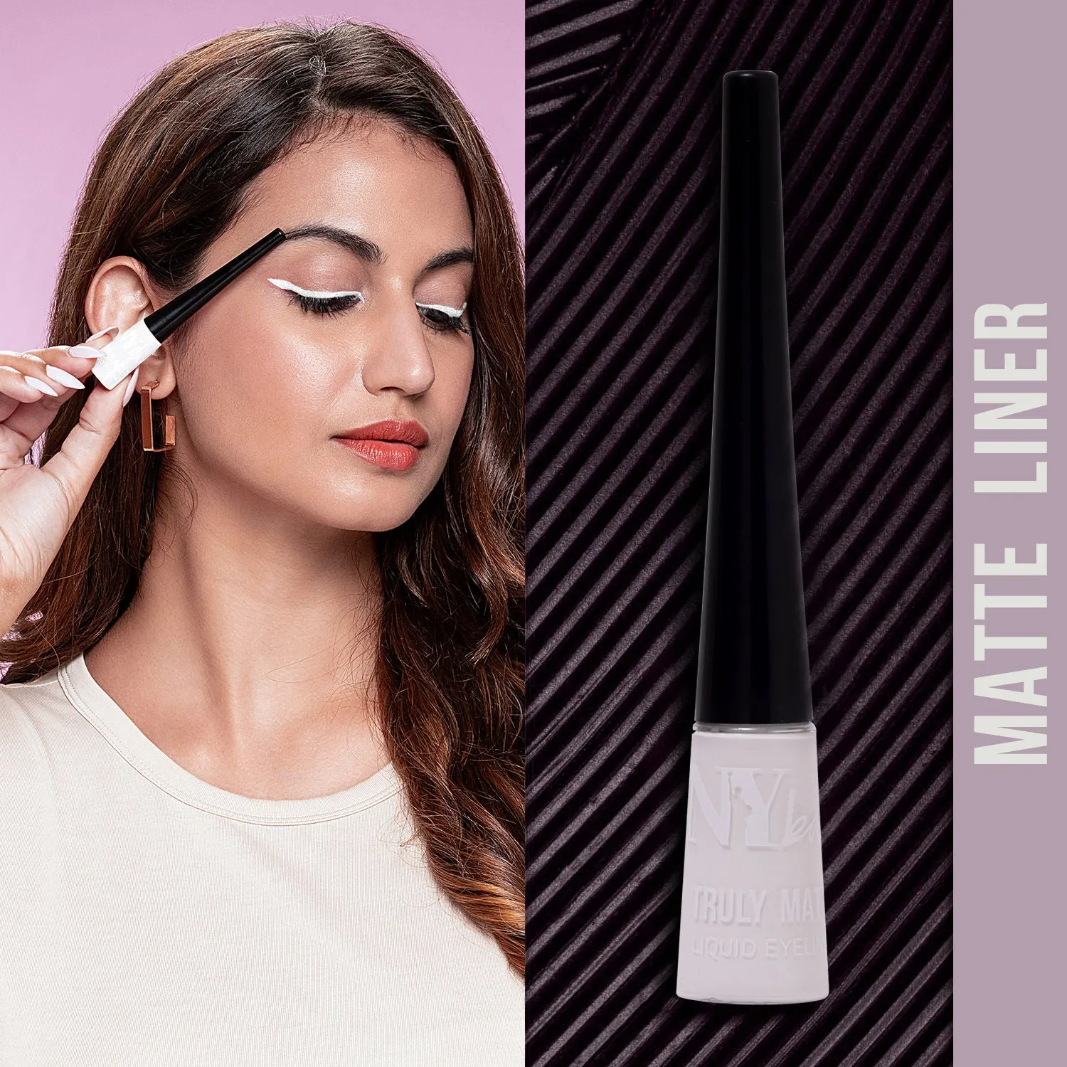 NY Bae Truly Matte Liquid Eyeliner | White | Matte Finish | Long Lasting | Quick Dry | Water Proof - Worth It White 09 (4.5 ml)