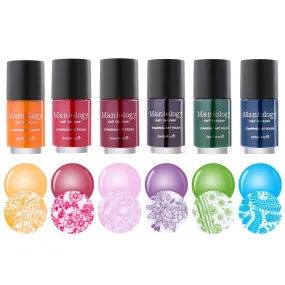 Rainbow Splash: 6-Piece Sheer Tint Stamping Polish Set