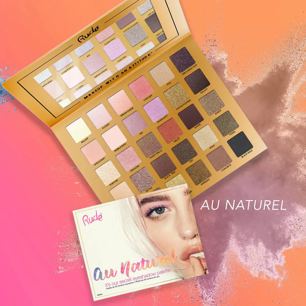 RUDE C'est Fantastique   Au Naturel Eyeshadow Palettes Bundle